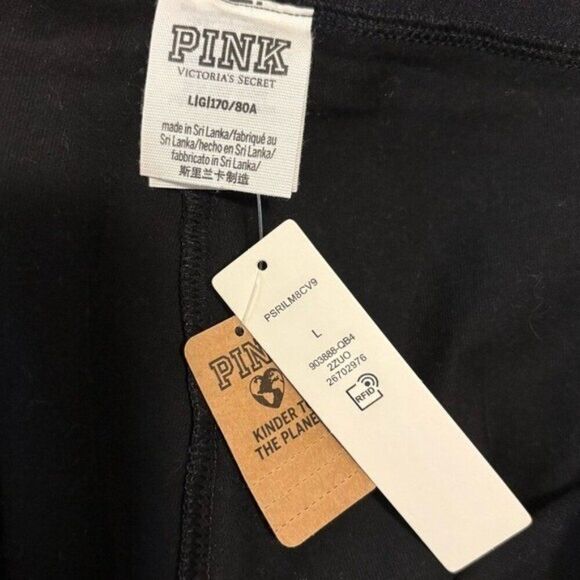 PINK Victoria's Secret Pleated Tennis Skort Large Black Athleisure Skirt Shorts - Picture 11 of 14